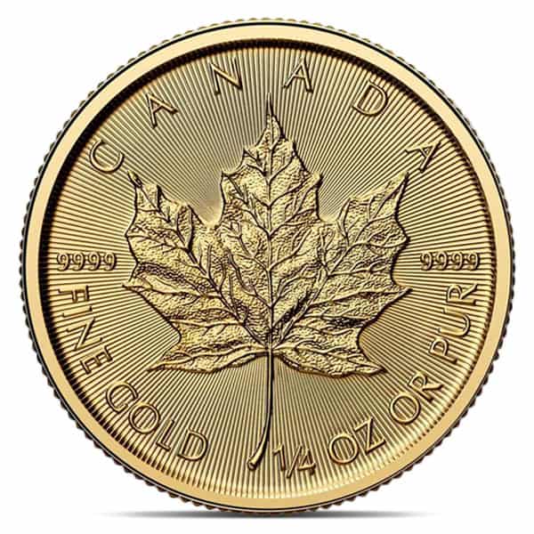 1/4 Oz Gold Canadian Maple Leaf, King Charles III - .9999 Pure (Random Date)