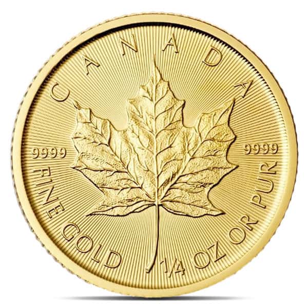 1/4 Oz Gold Canadian Maple Leaf Coin (Queen Elizabeth II - Random Date)