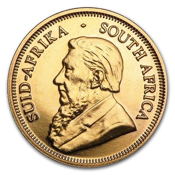 1/4 Oz South African Krugerrand Gold Coin  (22k Purity) thumbnail