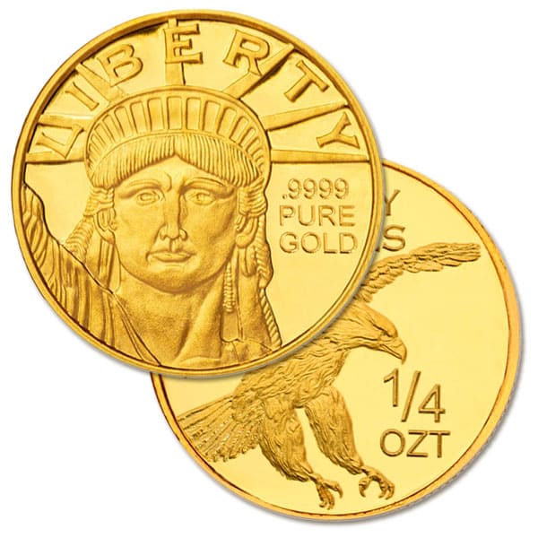 1/4 OUNCE Lady Liberty Gold Round - .9999 Pure