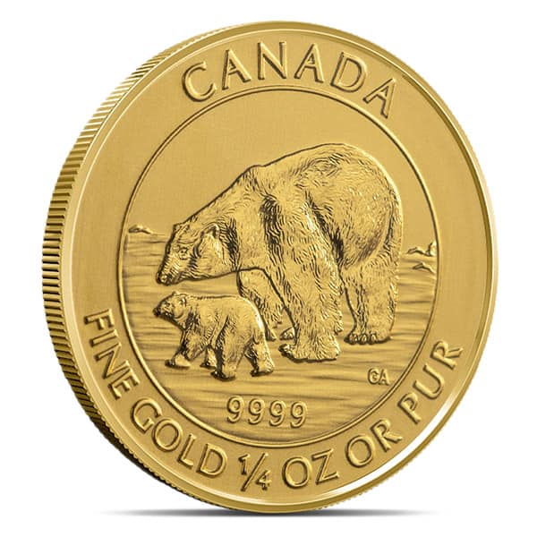 2015 RCM Polar Bear - 1/4 Oz., .9999 Pure Gold
