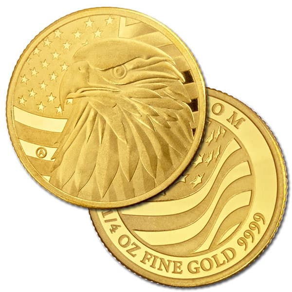 1/4 OUNCE Freedom Eagle Gold Round - .9999 Pure