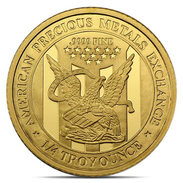 1/4 Oz Random Design Gold Round - .9999 Pure