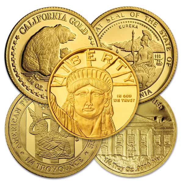 1/4 Oz Random Design Gold Round - .9999 Pure