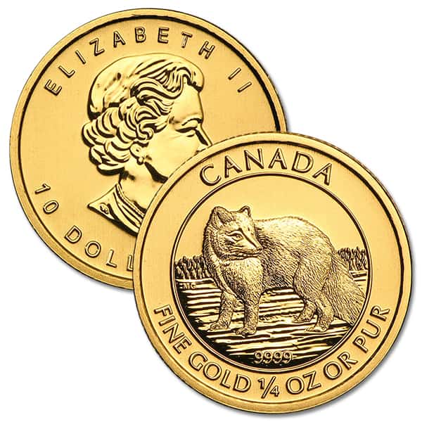 2014 RCM Arctic Fox - 1/4 Oz., .9999 Pure Gold