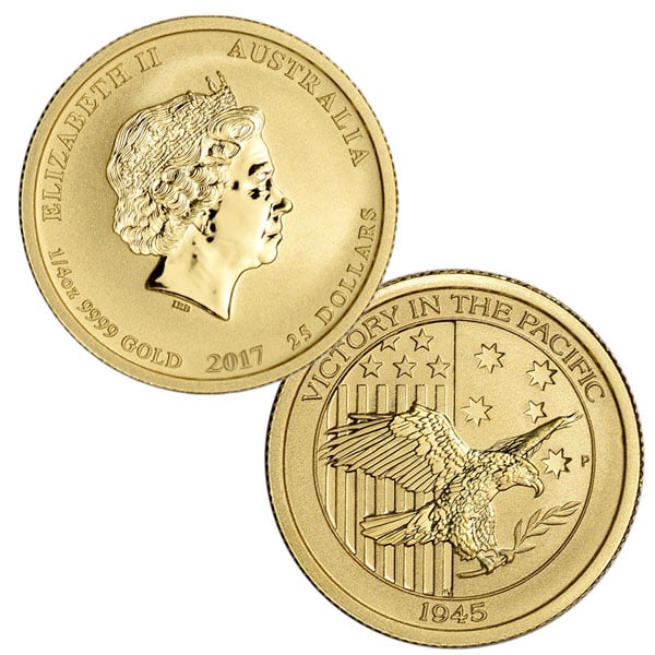 1/4 Ounce Perth Mint Gold Australian Coin, .9999 Pure