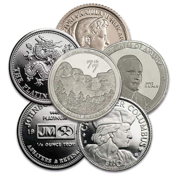 Platinum 1/4 Troy Ounce Round - Random Design (Secondary Market)
