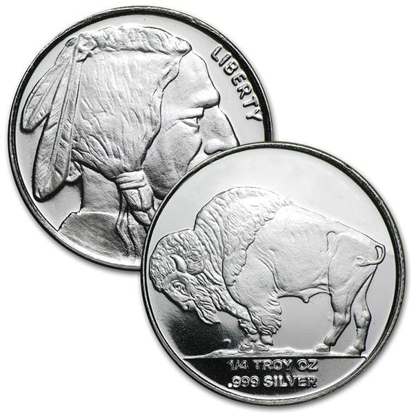 1/4 Ounce Buffalo SILVER Round