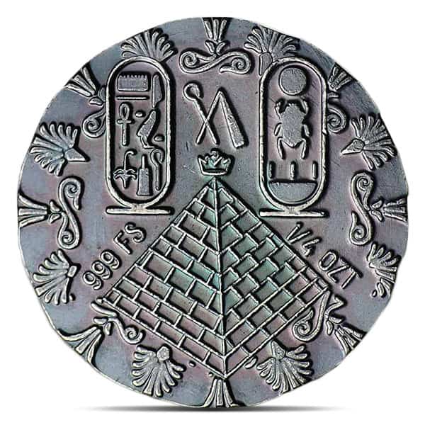 Egyptian King Tut 1/4 Oz Silver Round - .999 Pure