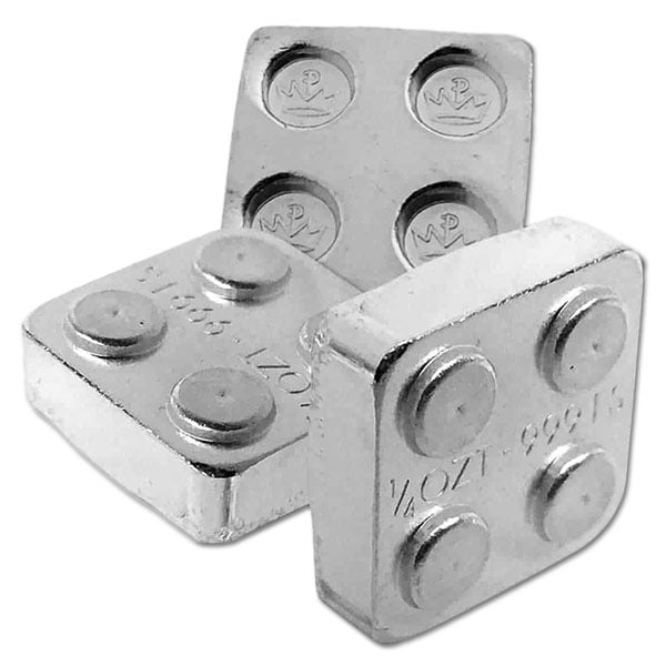 1/4 Oz Building Block Bar (2 x 2) - .999 Pure Silver