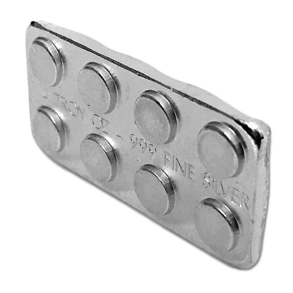 1/4 Oz Building Block Bar (2 x 4) - .999 Pure Silver thumbnail