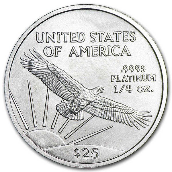 1/4 Oz Platinum American Eagle, Any Date/Type, .9995 Pure
