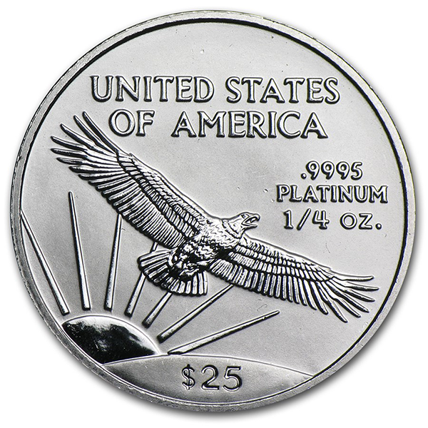 1/4 Oz Platinum American Eagle, Any Date/Type, .9995 Pure