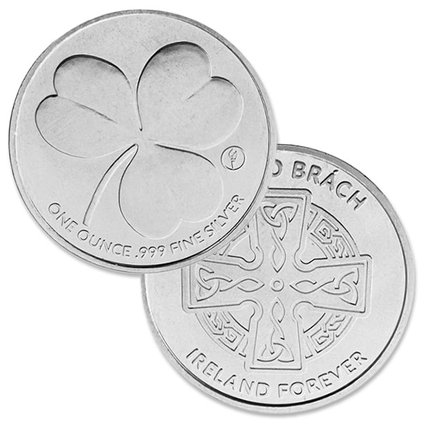 Irish Shamrock 1 Oz Silver Round