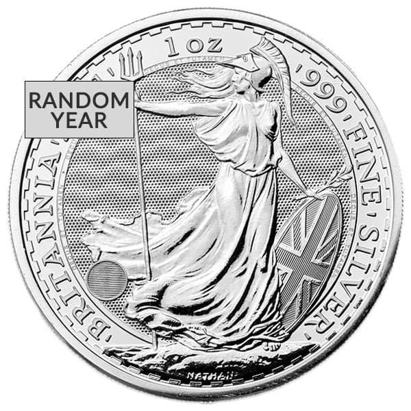 (Random year) 1 Oz silver Britannia United Kingdom  Front