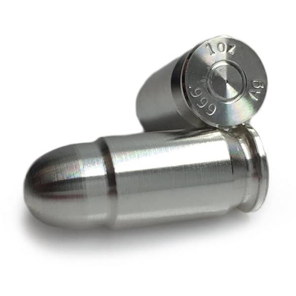 1 Oz Silver Bullet - 1 Troy Oz .999 Fine Silver (.45 Cal)