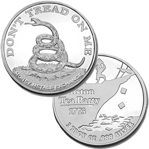 Don't Tread On Me / Tea Party 1 Oz Silver Round