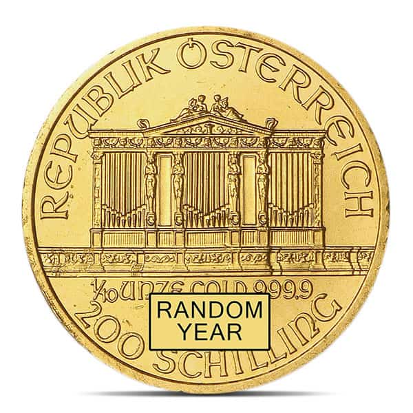 1/10 Ounce Austrian Philharmonic - Gold, .9999 Pure