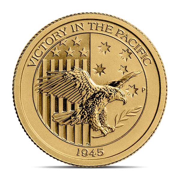 1/10 Oz Gold Australian Victory in the Pacific Coin, .9999 Pure (Dates Our Choice)