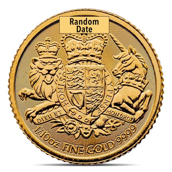 British Royal Arms - 1/10 Troy Oz, .9999 Pure Gold