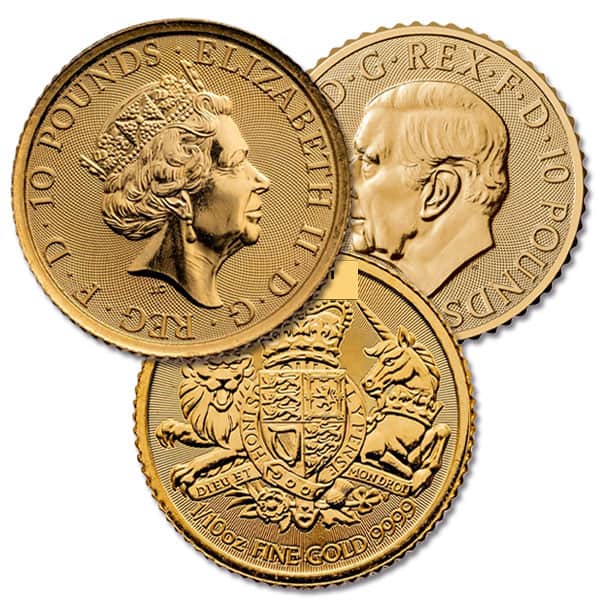 British Royal Arms - 1/10 Troy Oz, .9999 Pure Gold
