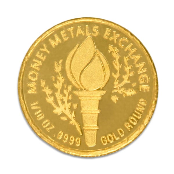 1/10th Ounce Gold Round - Mercury Design, .9999 Pure