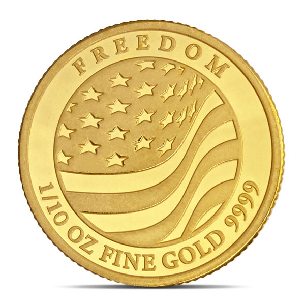 Freedom Eagle Gold 1/10th Ounce Round - .9999 Pure