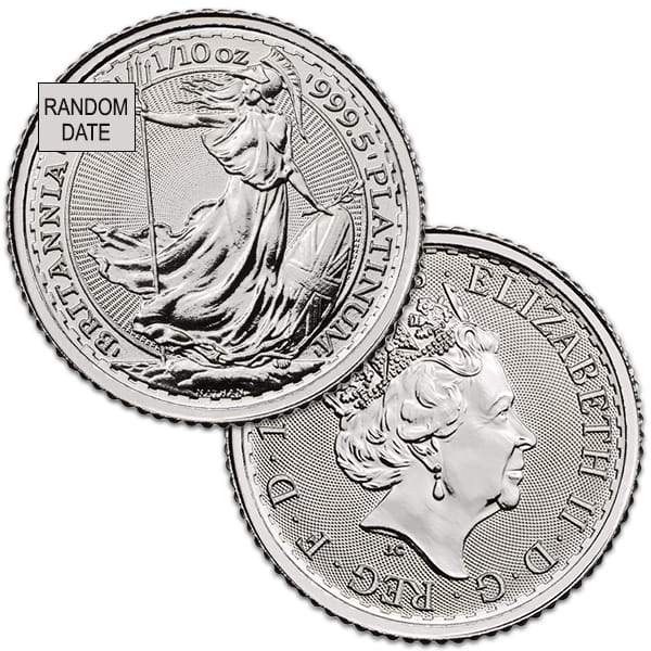 Royal Mint Platinum Britannia - 1/10th Oz Coin .9995 Pure