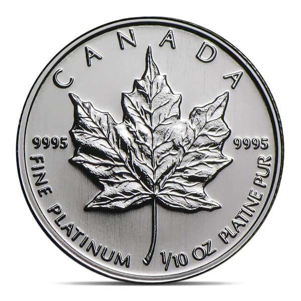 1/10 Oz Platinum Coin - .9995 Pure, Random Design
