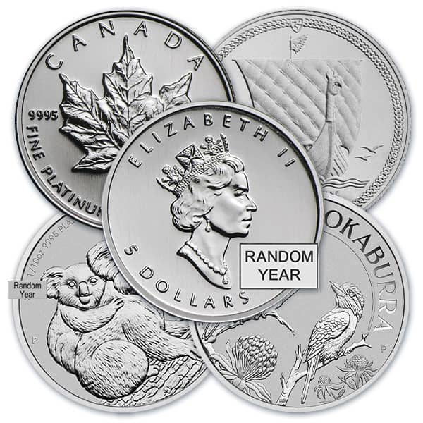 1/10 Oz Platinum Coin - .9995 Pure, Random Design