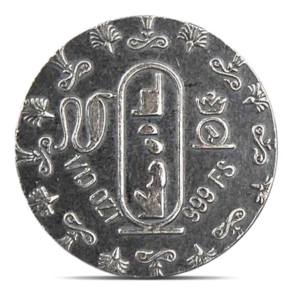 Egyptian Queen Nefertiti 1/10 Oz Silver Round - .999 Pure