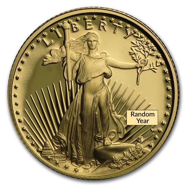 1/10 oz Proof Gold Eagle Coins (Random Years)