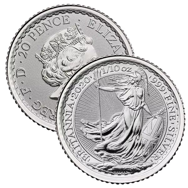 1/10 Troy Ounce British Britannia - .999 Pure Silver