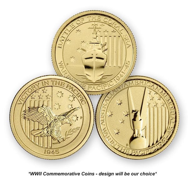 1/10 Ounce Perth Mint WWII Commemorative Gold Coin