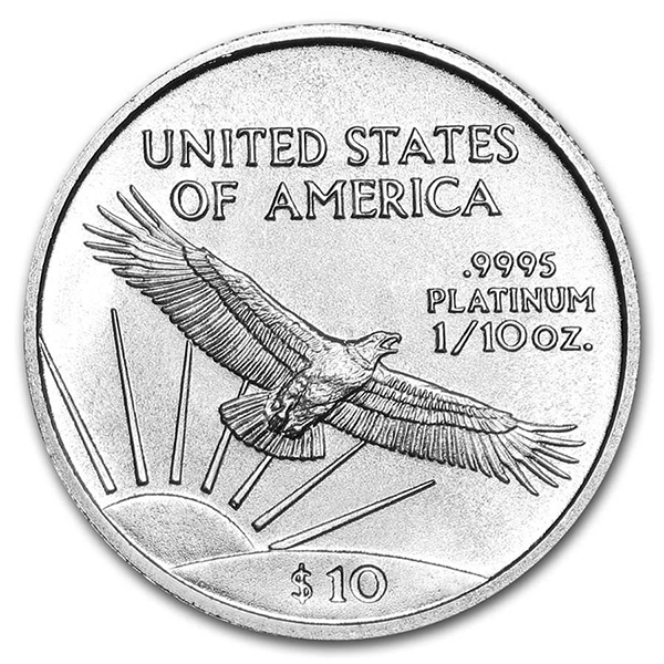 1/10 Oz Platinum American Eagle, Any Date/Type, .9995 Pure