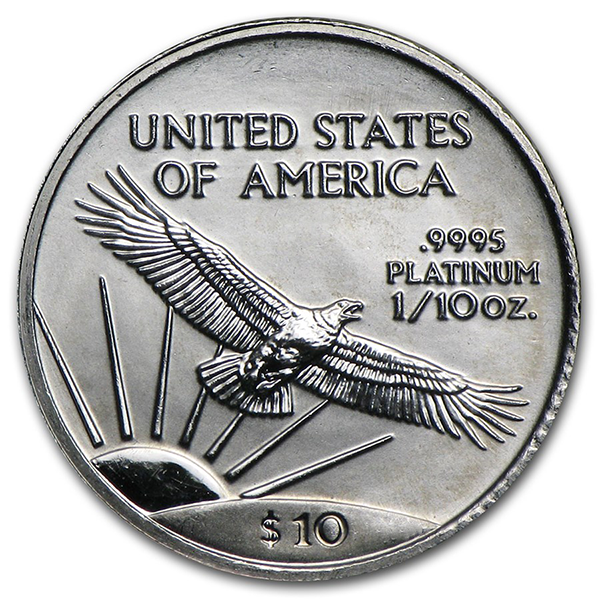 1/10 Oz Platinum American Eagle, Any Date/Type, .9995 Pure
