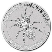 Australian Funnel Web Spider  - 1 Troy Oz .999 Silver