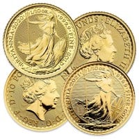 1/10th Troy Oz British Gold Britannia, .9999 Pure