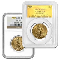 MS70 Graded 1/2 Troy Oz Gold American Eagle (PCGS / NGC) - RANDOM Dates