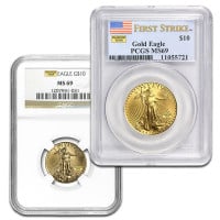 MS69 Graded 1/4 Troy Oz Gold American Eagle (PCGS / NGC) - RANDOM Dates