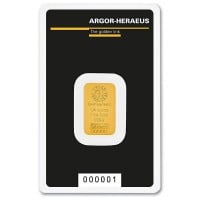 Gold Bar - Argor-Heraeus - 1/4 Troy Oz, .9999 Pure