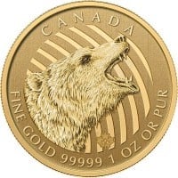 2016 Canadian Roaring Grizzly  - 1 Troy Oz. .99999 Pure Gold