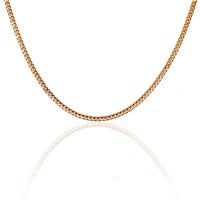 Gold Chain - 2.4 mm Flat Curb Design - 46 cm (18.1") Length, 10.7 Grams 22k Gold