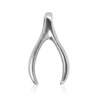 Platinum Pendant - Wishbone **Matte Finish** - 10.2 Grams, .9995 Fine 24K Pure