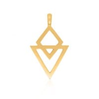 Gold Pendant - Diamond Arrow **Matte Finish** - 10.1 Grams, .9999 Fine 24K Pure