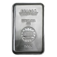 Geiger SILVER Bar - 100 Gram .999 Pure, (Sealed, But No Assay)