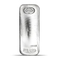 Asahi 100 Oz Silver Bar, .999 Pure