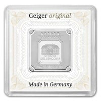 Geiger SILVER Bar - 10 Gram .999 Pure, in Assay