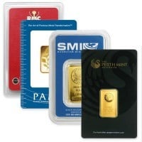 10 Gram Gold Bars, .9999 Pure (Brand our Choice)