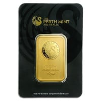 Perth Mint Gold Bar, 10 Troy Oz, .9999 Pure